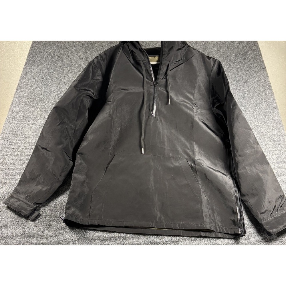 Stampd Windbreaker Men's Medium Black Hooded Outdoors‎ Lightweight 1/4 Zip